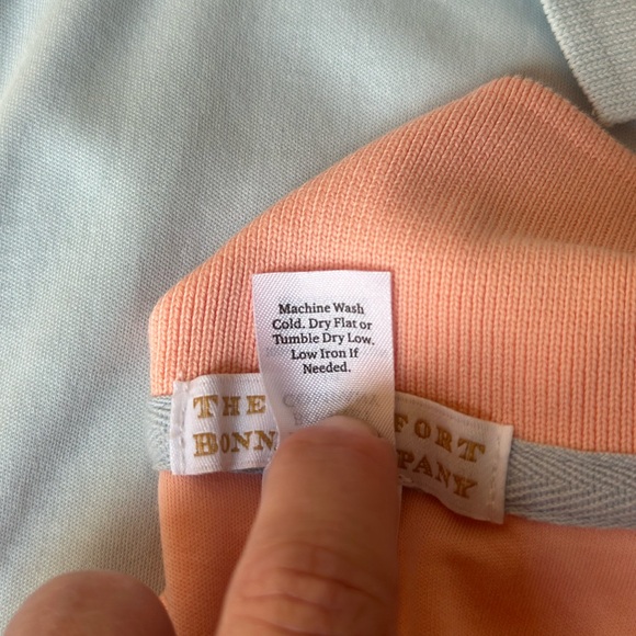 Beaufort Bonnet Company BoysPrim & Proper Pompano Polo Peach & Buckhead Blue 10 - Picture 7 of 9
